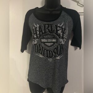 Harley Davidson, long sleeve black Gothic shirt